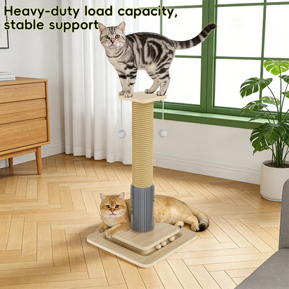 3-in-1 Katzen-Kratzbaum mit Kletterturm & Spielball – stabil, platzsparend, aus Natursisal