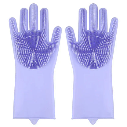 Fellpflege-Handschuhe aus Silikon – entfernt lose Tierhaare sanft, für Hunde & Katzen