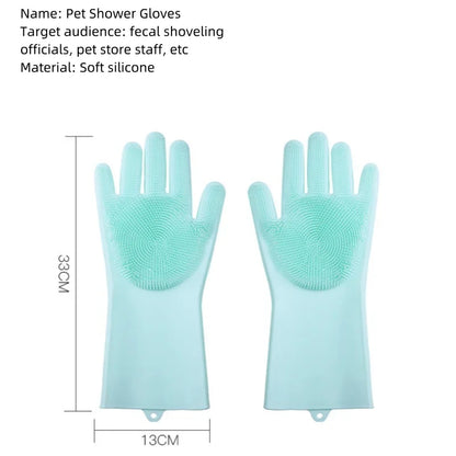 Fellpflege-Handschuhe aus Silikon – entfernt lose Tierhaare sanft, für Hunde & Katzen