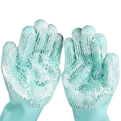 Fellpflege-Handschuhe aus Silikon – entfernt lose Tierhaare sanft, für Hunde & Katzen